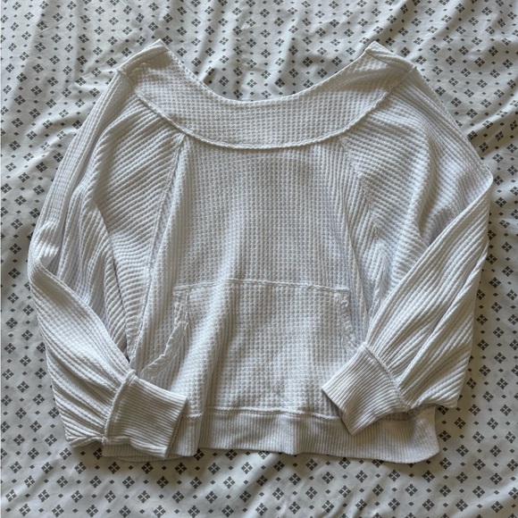 Free People | We The Free Termal waffle knit White Top XS - Picture 3 of 5